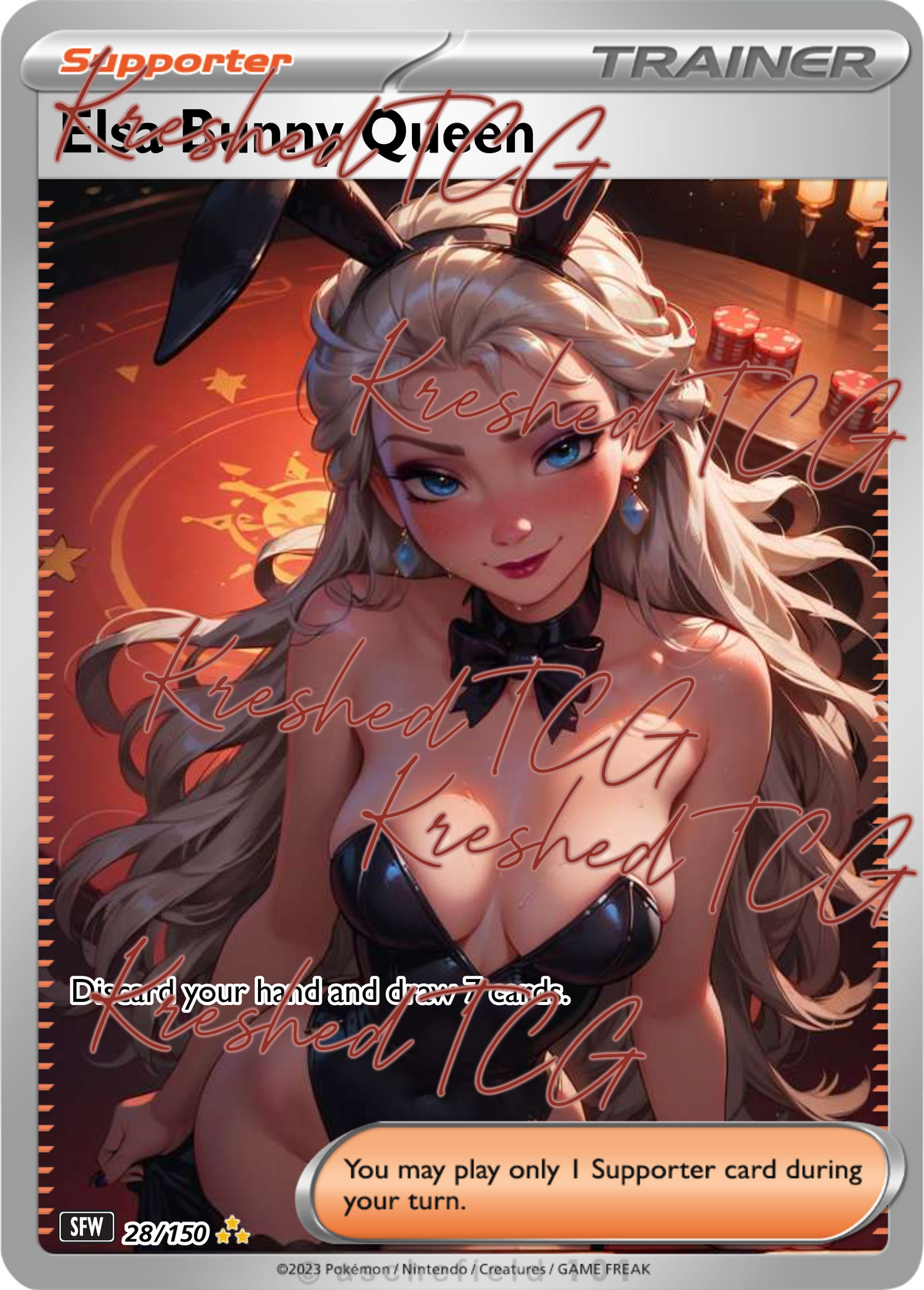 Elsa Pokémon Full Art Holo – Anime Custom Card | KreshedTCG