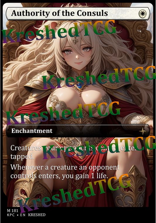 Authority of the Consuls MTG Full Art Holo – Anime Custom Card | KreshedTCG