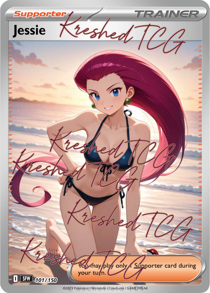 Jessie Pokémon Full Art Holo – Anime Custom Card | KreshedTCG