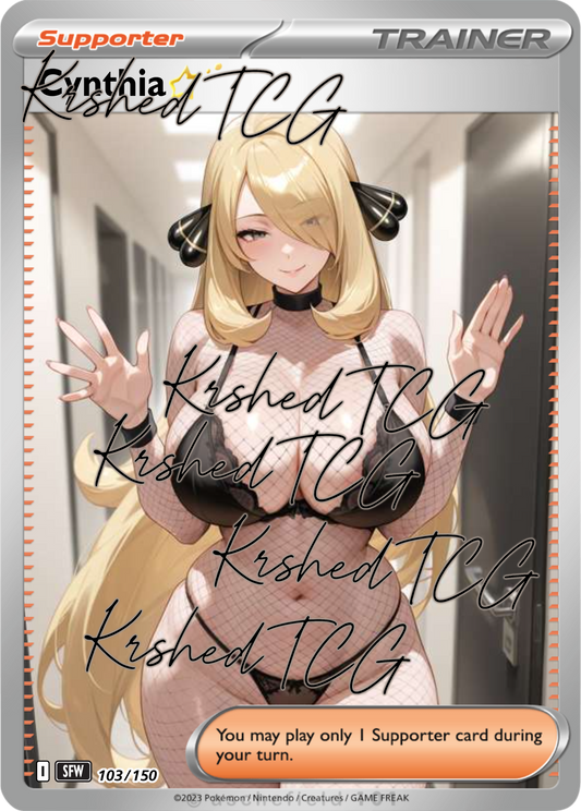 Cynthia Pokémon Full Art Holo – Anime Custom Card | KreshedTCG