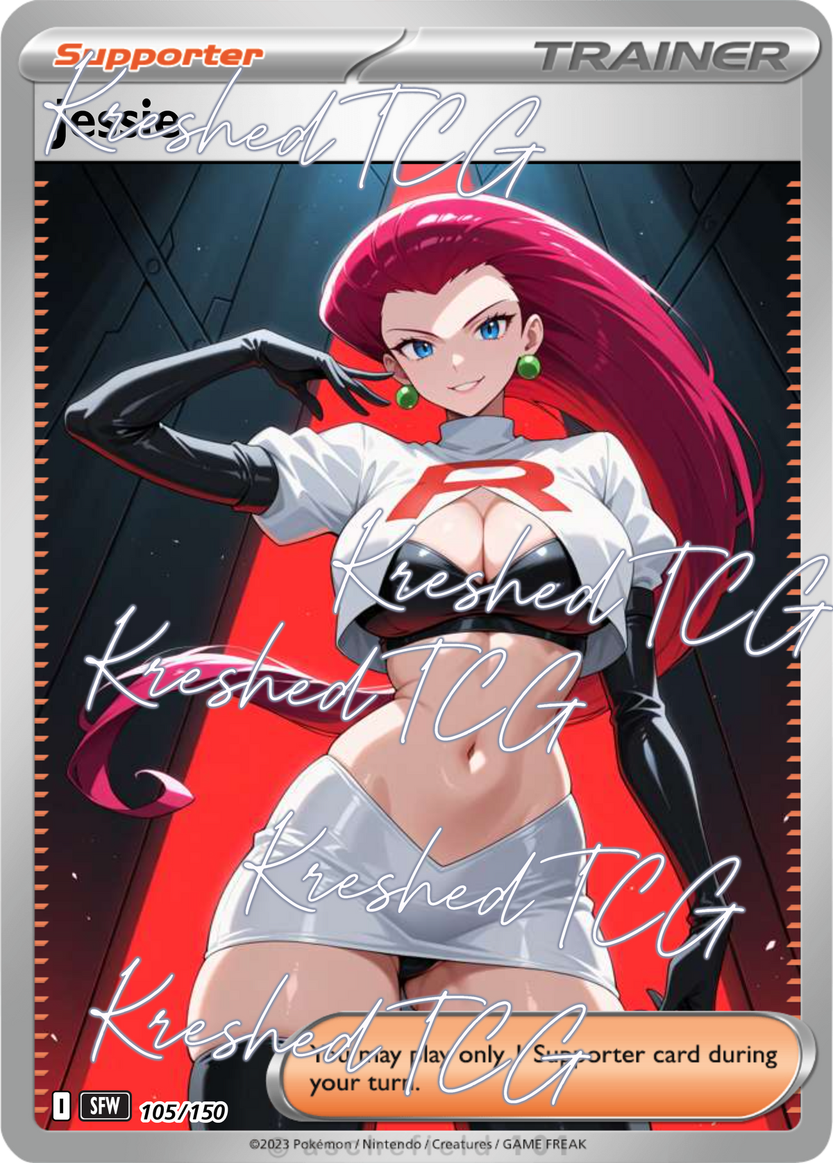Jessie Pokémon Full Art Holo – Anime Custom Card | KreshedTCG