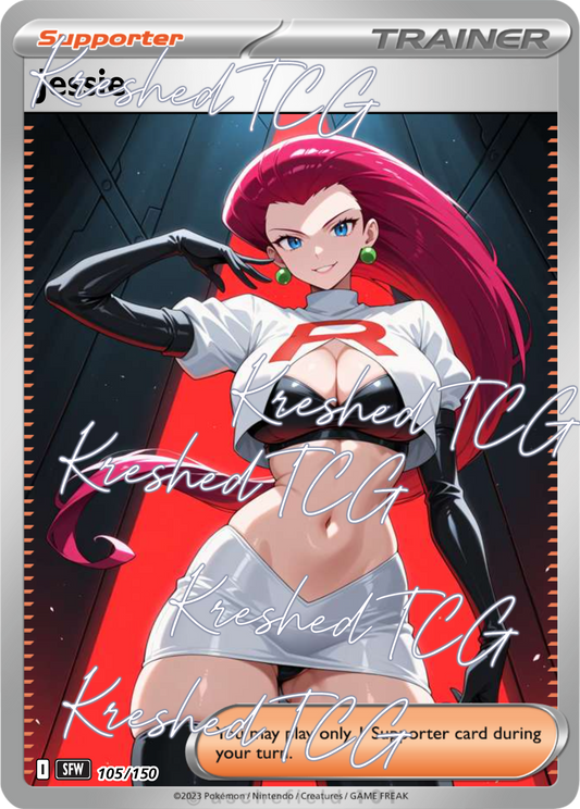 Jessie Pokémon Full Art Holo – Anime Custom Card | KreshedTCG