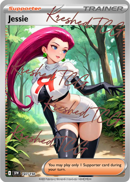Jessie Pokémon Full Art Holo – Anime Custom Card | KreshedTCG