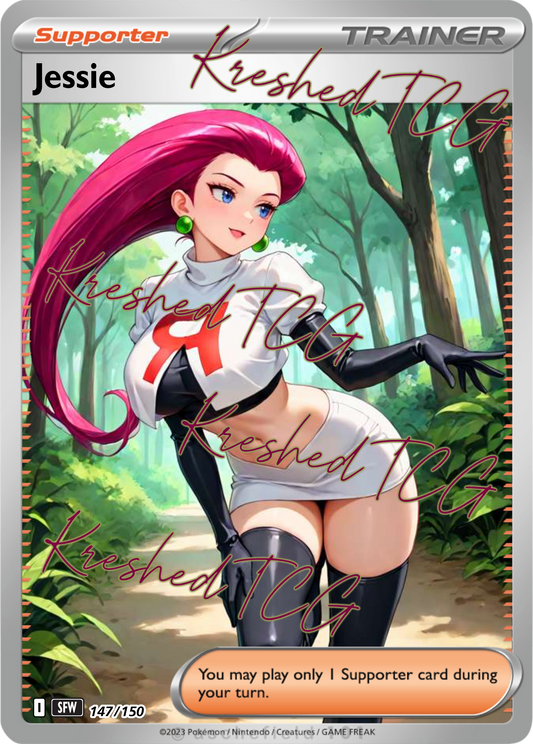 Jessie Pokémon Full Art Holo – Anime Custom Card | KreshedTCG