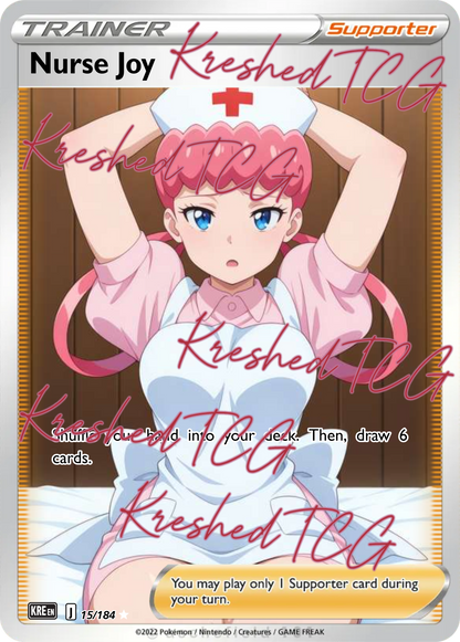 Nurse Joy Pokémon Full Art Holo – Anime Custom Card | KreshedTCG