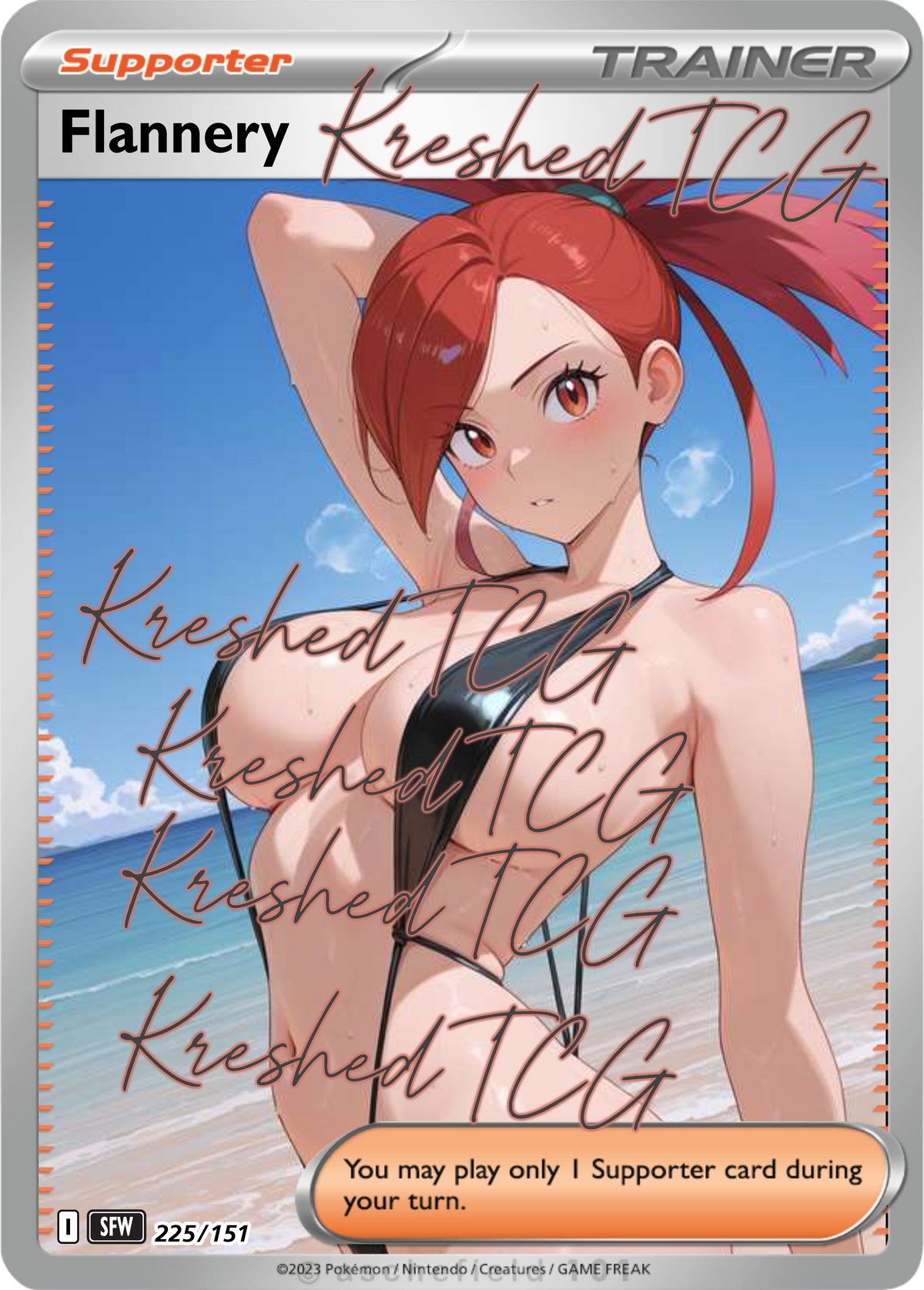 Flannery Pokémon Full Art Holo – Anime Custom Card | KreshedTCG