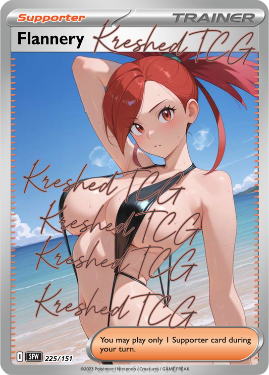 Flannery Pokémon Full Art Holo – Anime Custom Card | KreshedTCG