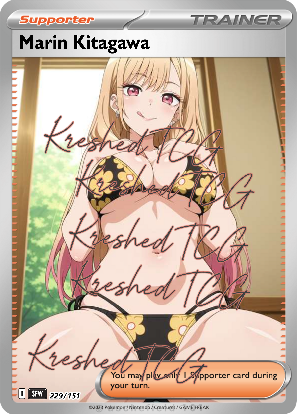 Marin Kitagawa Pokémon Full Art Holo – Anime Custom Card | KreshedTCG