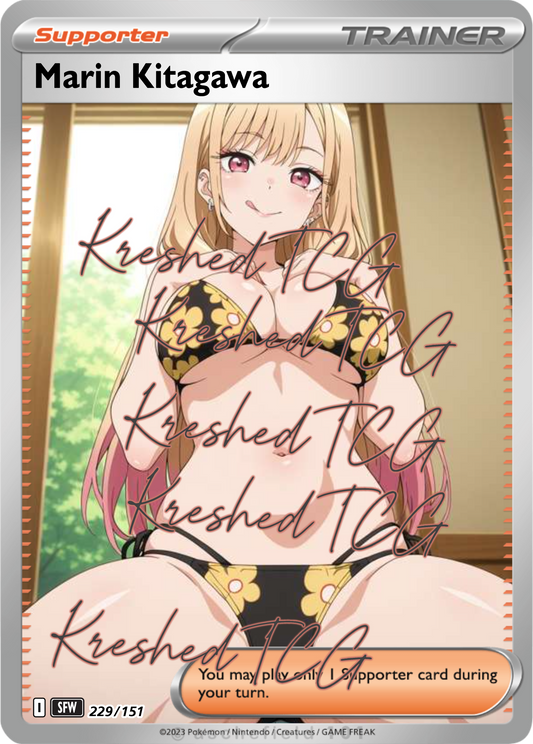 Marin Kitagawa Pokémon Full Art Holo – Anime Custom Card | KreshedTCG