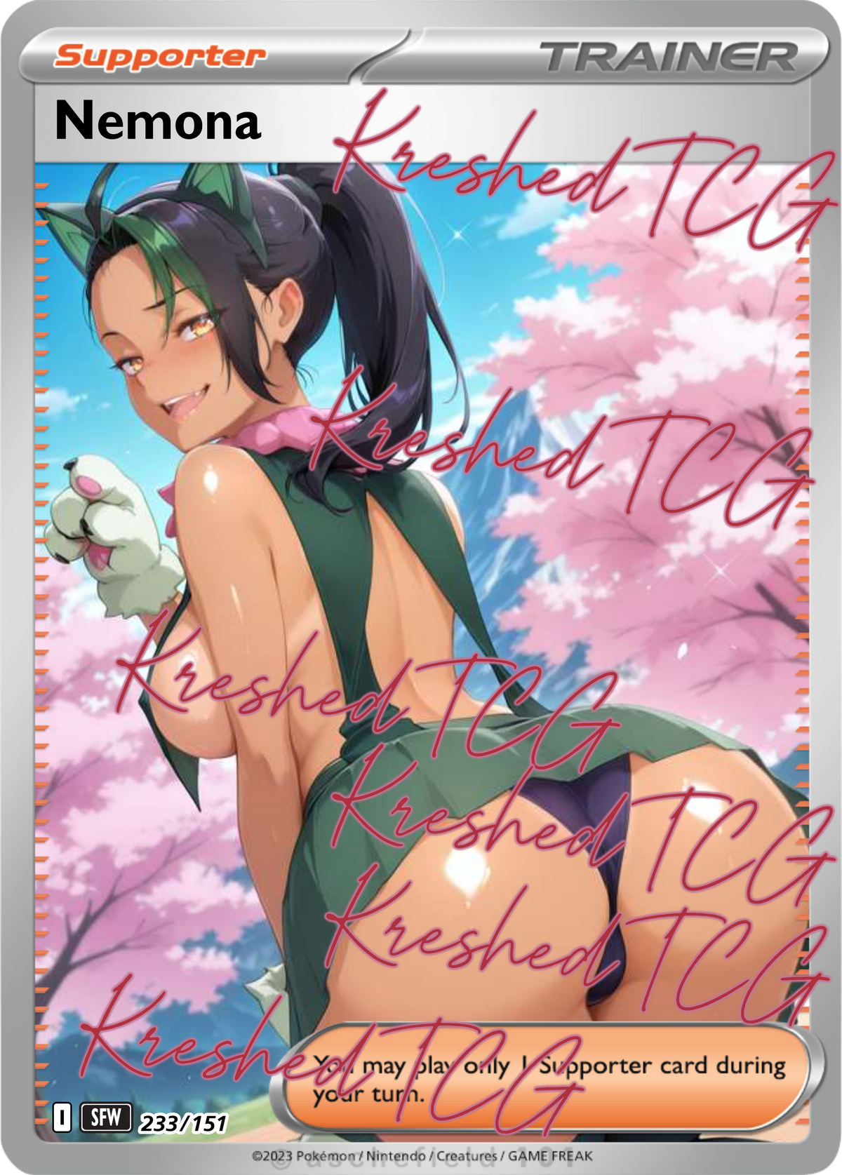 Nemona Pokémon Full Art Holo – Anime Custom Card | KreshedTCG