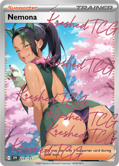 Nemona Pokémon Full Art Holo – Anime Custom Card | KreshedTCG