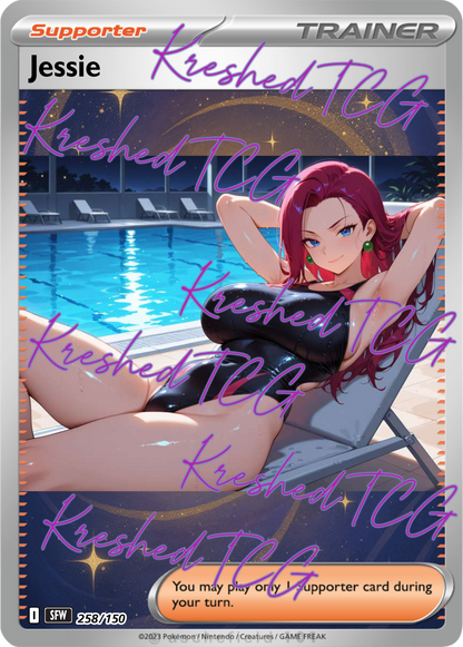 Jessie Pokémon Full Art Holo – Anime Custom Card | KreshedTCG