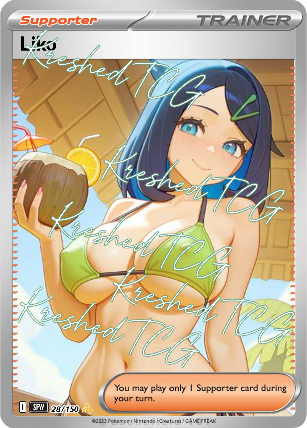 Liko Pokémon Full Art Holo – Anime Custom Card | KreshedTCG