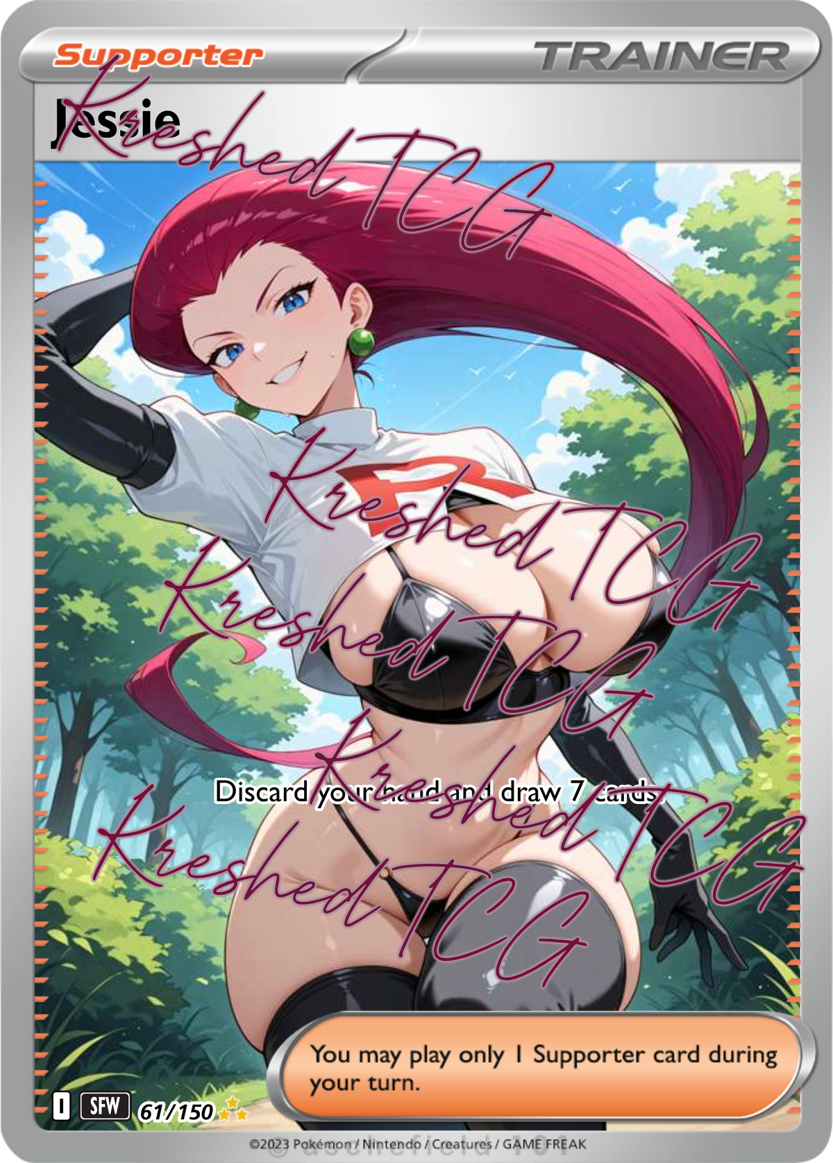 Jessie Pokémon Full Art Holo – Anime Custom Card | KreshedTCG