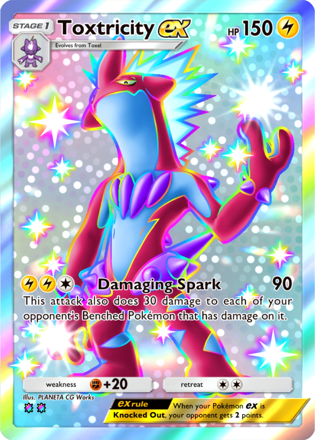 Toxtricity EX Pokémon Pocket Full Art Holo – Anime Custom Card | KreshedTCG