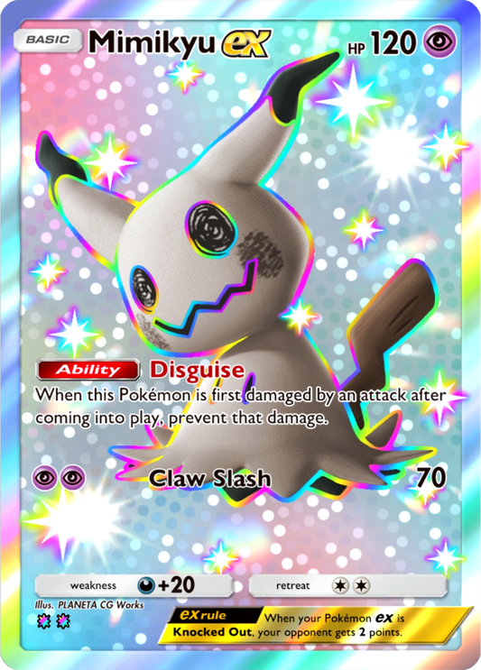 Mimikyu EX Pokémon Pocket Full Art Holo – Anime Custom Card | KreshedTCG