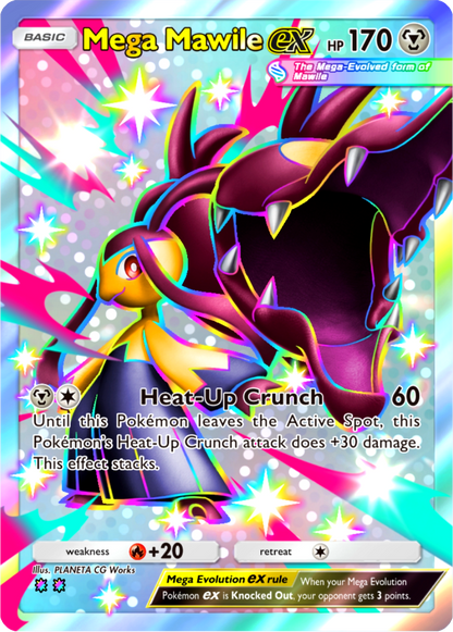 Mega Mawile EX Pokémon Pocket Full Art Holo – Anime Custom Card | KreshedTCG