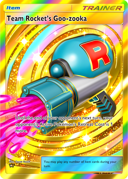 Team Rocket's Goo-zooka Pokémon Pocket Full Art Holo – Anime Custom Card | KreshedTCG