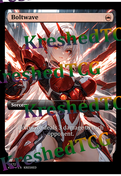 Boltwave MTG Full Art Holo – Anime Custom Card | KreshedTCG
