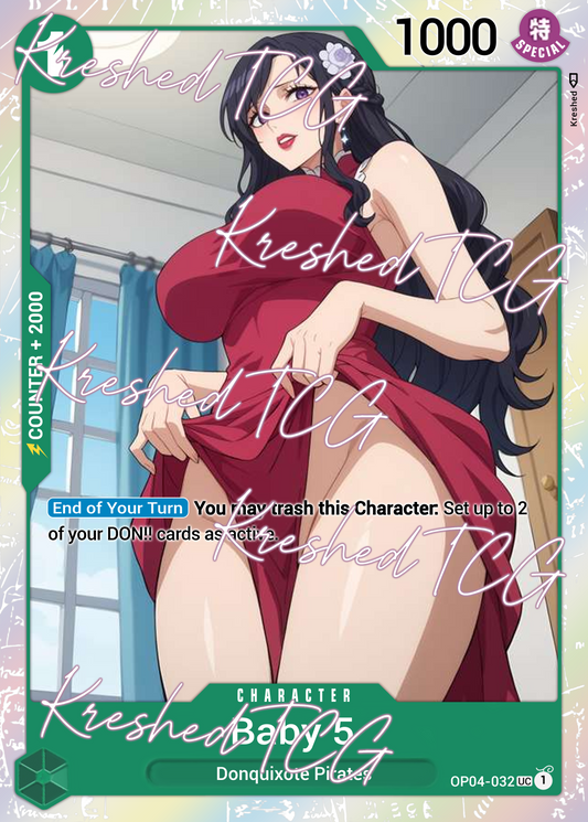 Baby 5 OP04-032 One Piece Full Art Holo – Anime Custom Card | KreshedTCG