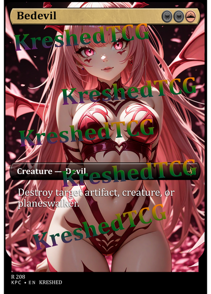 Bedevil MTG Full Art Holo – Anime Custom Card | KreshedTCG