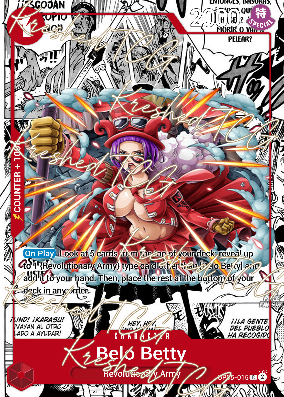 Belo Betty OP05-015 One Piece Full Art Holo – Anime Custom Card | KreshedTCG