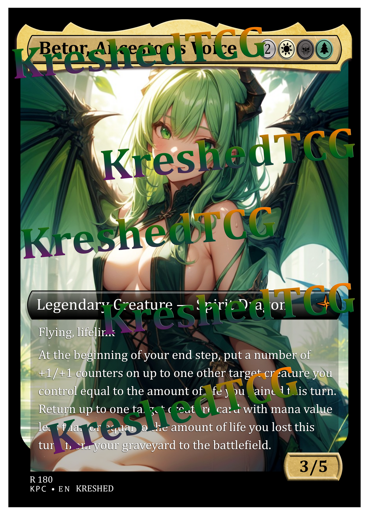 Betor, Ancestor's Voice MTG Full Art Holo – Anime Custom Card | KreshedTCG