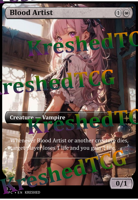 Blood Artist MTG Full Art Holo – Anime Custom Card | KreshedTCG