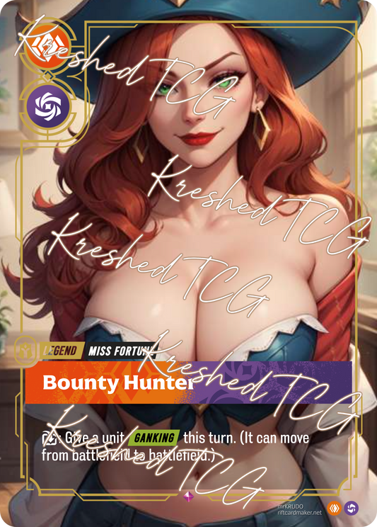 Miss Fortune Bounty Hunter Riftbound Full Art Holo – Anime Custom Card | KreshedTCG