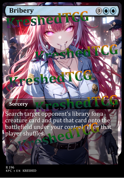 Bribery MTG Full Art Holo – Anime Custom Card | KreshedTCG