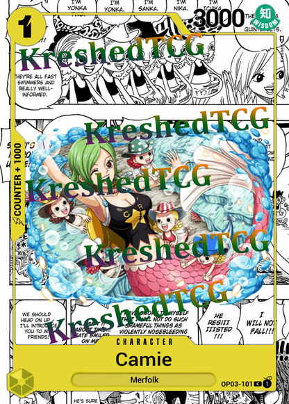 Camie OP03-101 Manga Rare One Piece Full Art Holo – Anime Custom Card | KreshedTCG