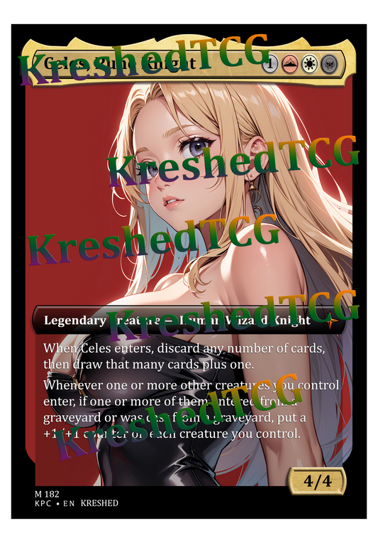 Celes, Rune Knight MTG Full Art Holo – Anime Custom Card | KreshedTCG