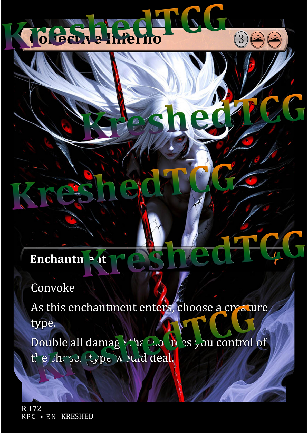 Collective Inferno MTG Full Art Holo – Anime Custom Card | KreshedTCG