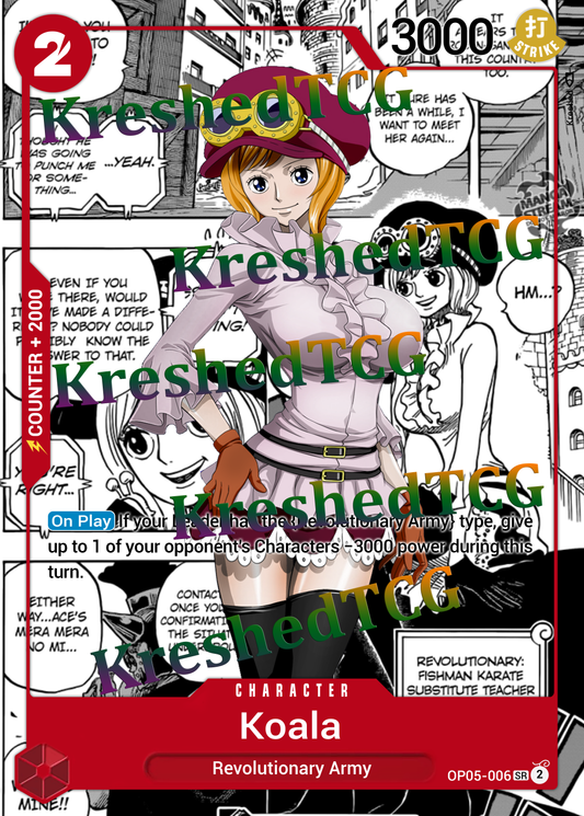 Koala OP05-006 Manga Rare One Piece Full Art Holo – Anime Custom Card | KreshedTCG