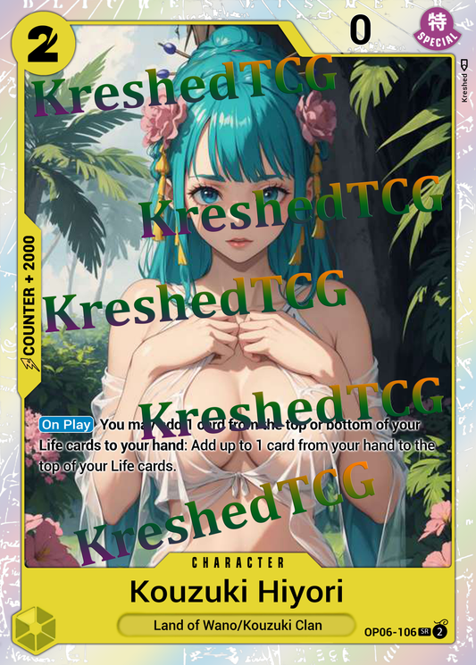 Kouzuki Hiyori OP06-106 One Piece Full Art Holo – Anime Custom Card | KreshedTCG