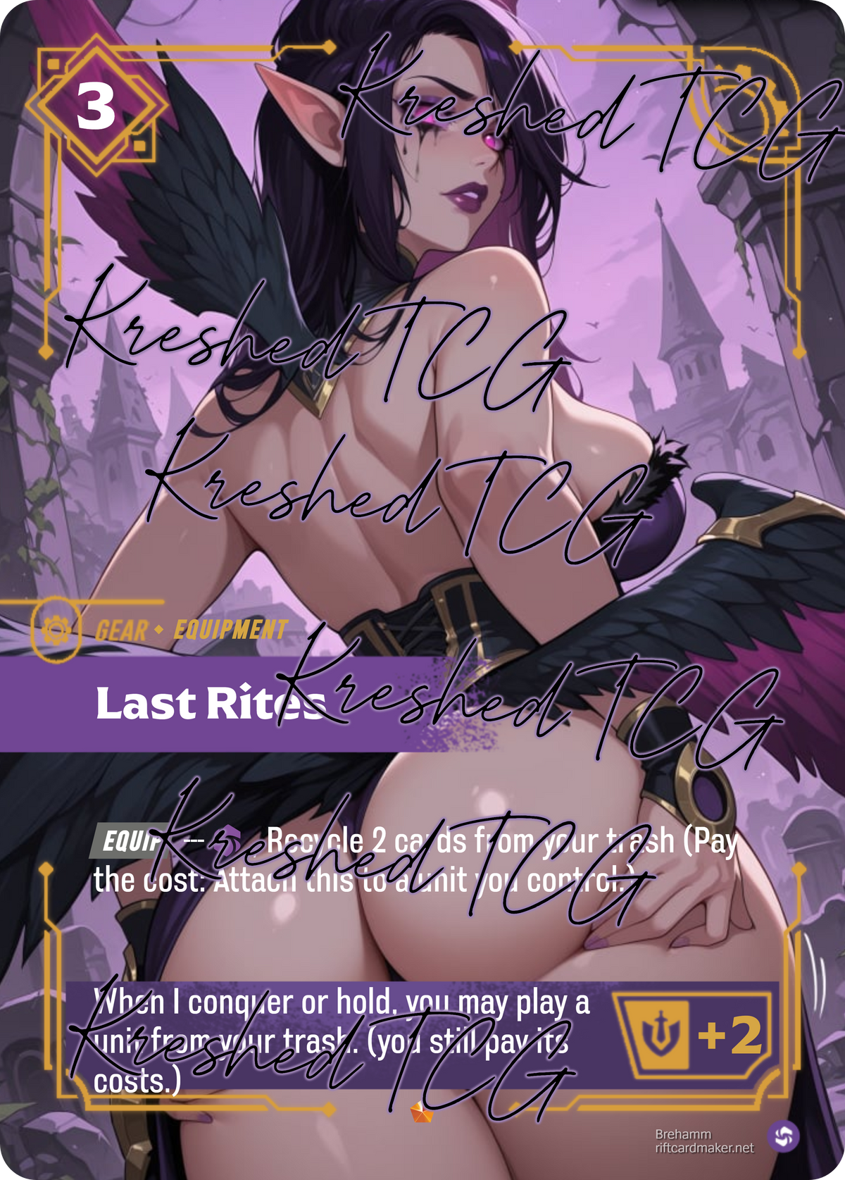 Last Rites Full Art Holo – Anime Custom Card | KreshedTCG