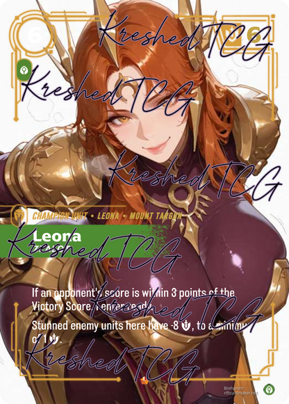 Leona Zealot Full Art Holo – Anime Custom Card | KreshedTCG