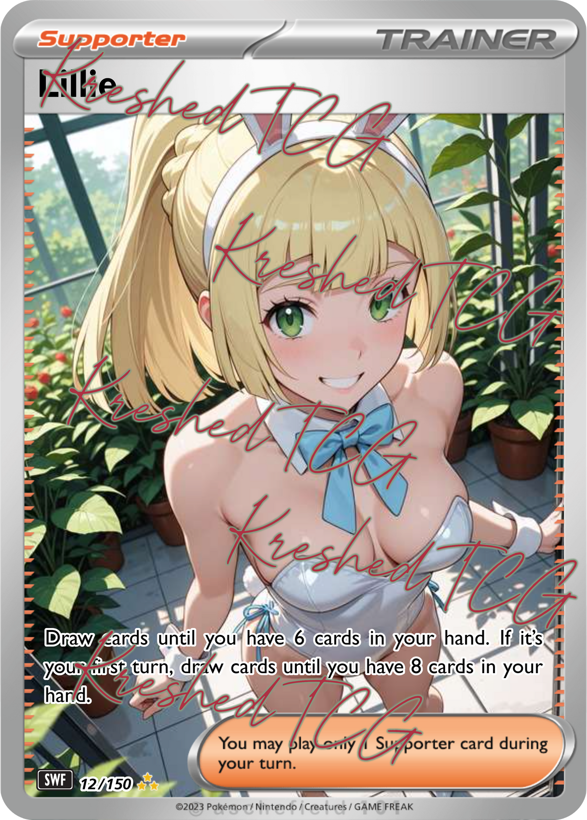 Lillie Pokémon Full Art Holo – Anime Custom Card | KreshedTCG
