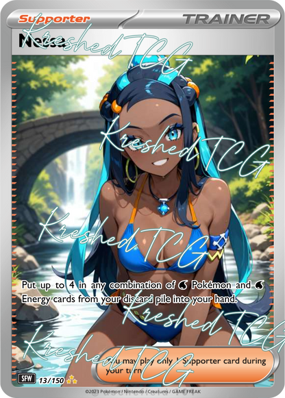 Nessa Pokémon Full Art Holo – Anime Custom Card | KreshedTCG