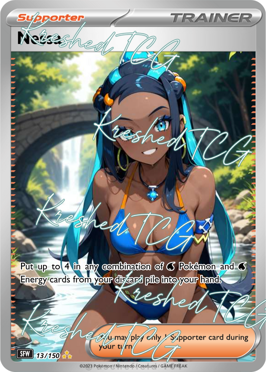 Nessa Pokémon Full Art Holo – Anime Custom Card | KreshedTCG