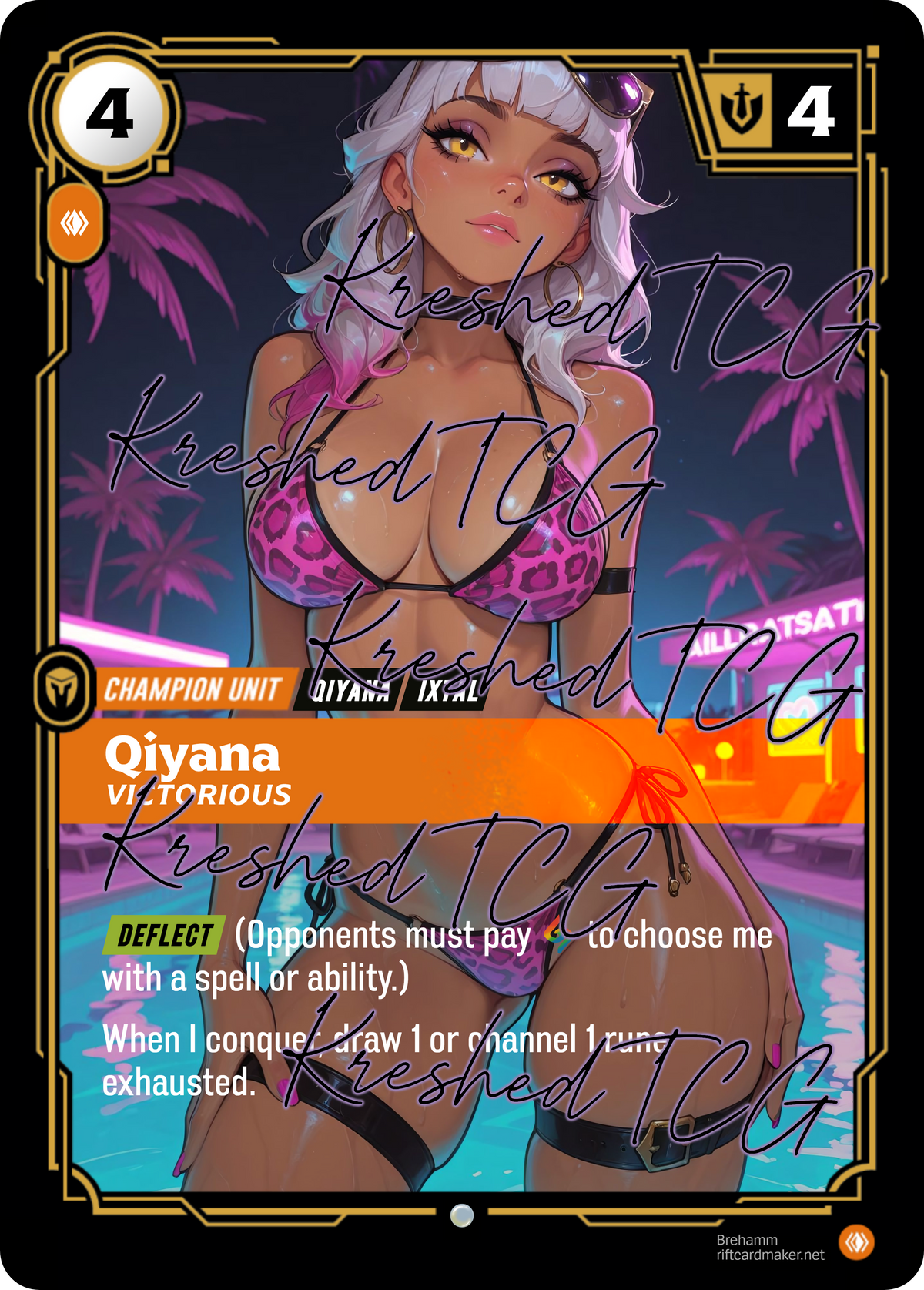 Qiyana Victorious Full Art Holo – Anime Custom Card | KreshedTCG