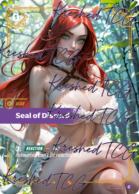 Seal of Discord Full Art Holo – Anime Custom Card | KreshedTCG