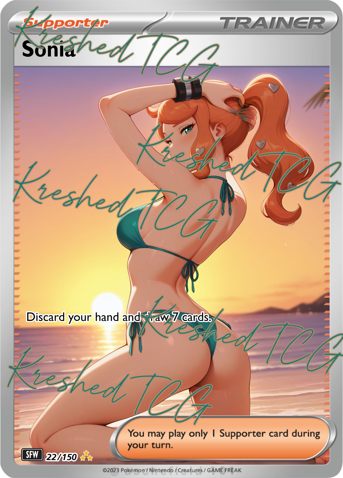 Sonia Pokémon Full Art Holo – Anime Custom Card | KreshedTCG