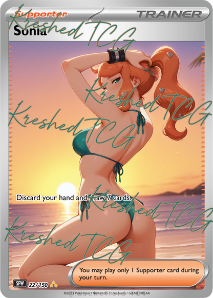 Sonia Pokémon Full Art Holo – Anime Custom Card | KreshedTCG
