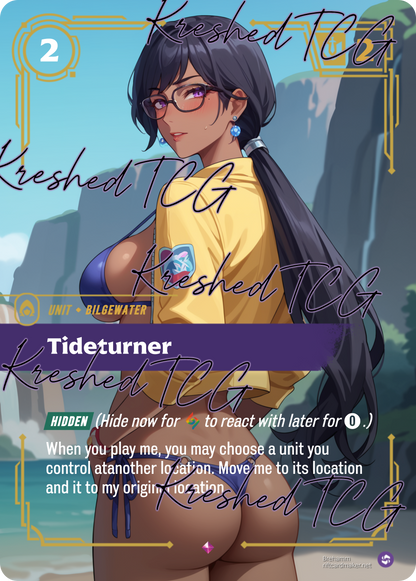 Tideturner Full Art Holo – Anime Custom Card | KreshedTCG