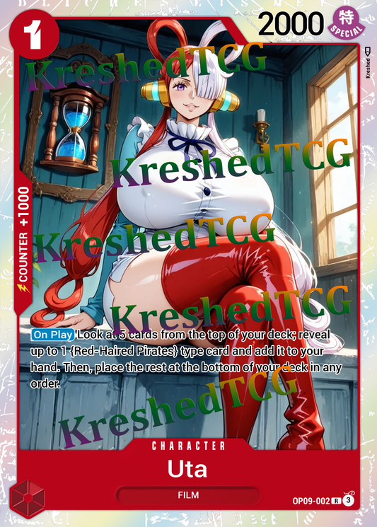 Uta OP09-002 One Piece Full Art Holo – Anime Custom Card | KreshedTCG