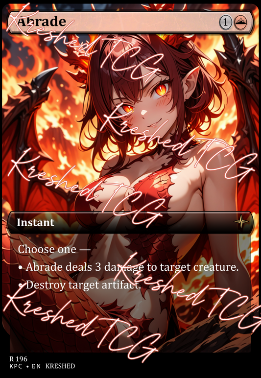 Abrade MTG Full Art Holo – Anime Custom Card | KreshedTCG
