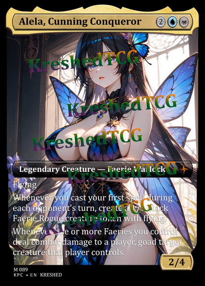 Alela, Cunning Conqueror MTG Full Art Holo – Anime Custom Card | KreshedTCG