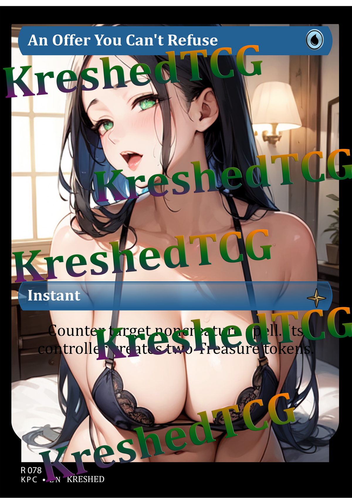 An Offer You Can't Refuse MTG Full Art Holo – Anime Custom Card | KreshedTCG