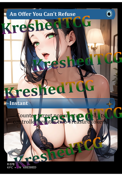 An Offer You Can't Refuse MTG Full Art Holo – Anime Custom Card | KreshedTCG